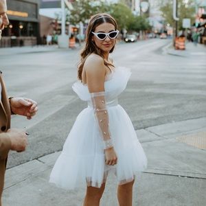 Katie May Ellee Mini Dress in Ivory